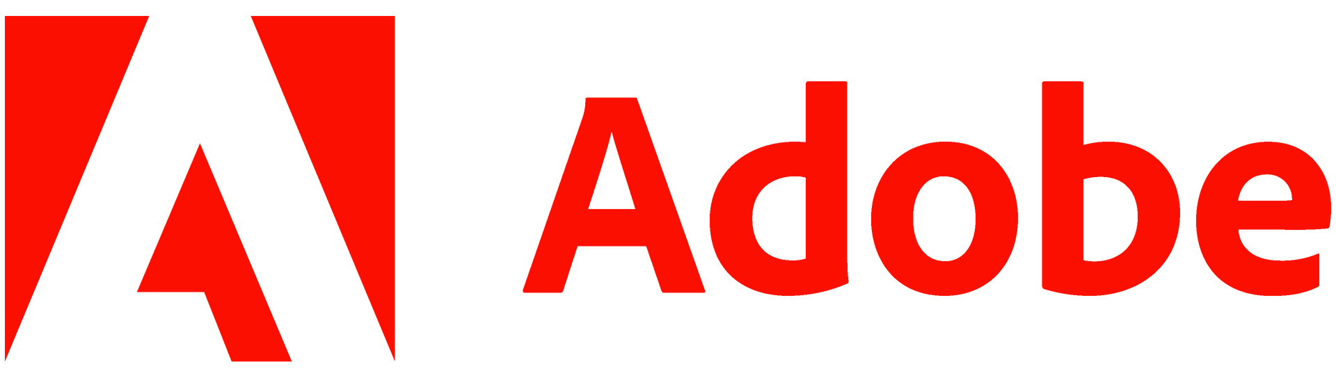 Offizielles rotes Markenlogo von Adobe